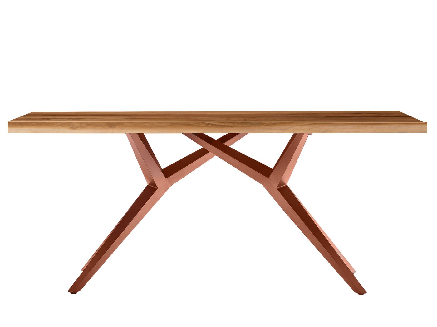 dynamic24 Esstisch, Tisch 240x100 cm Teak braun von dynamic24