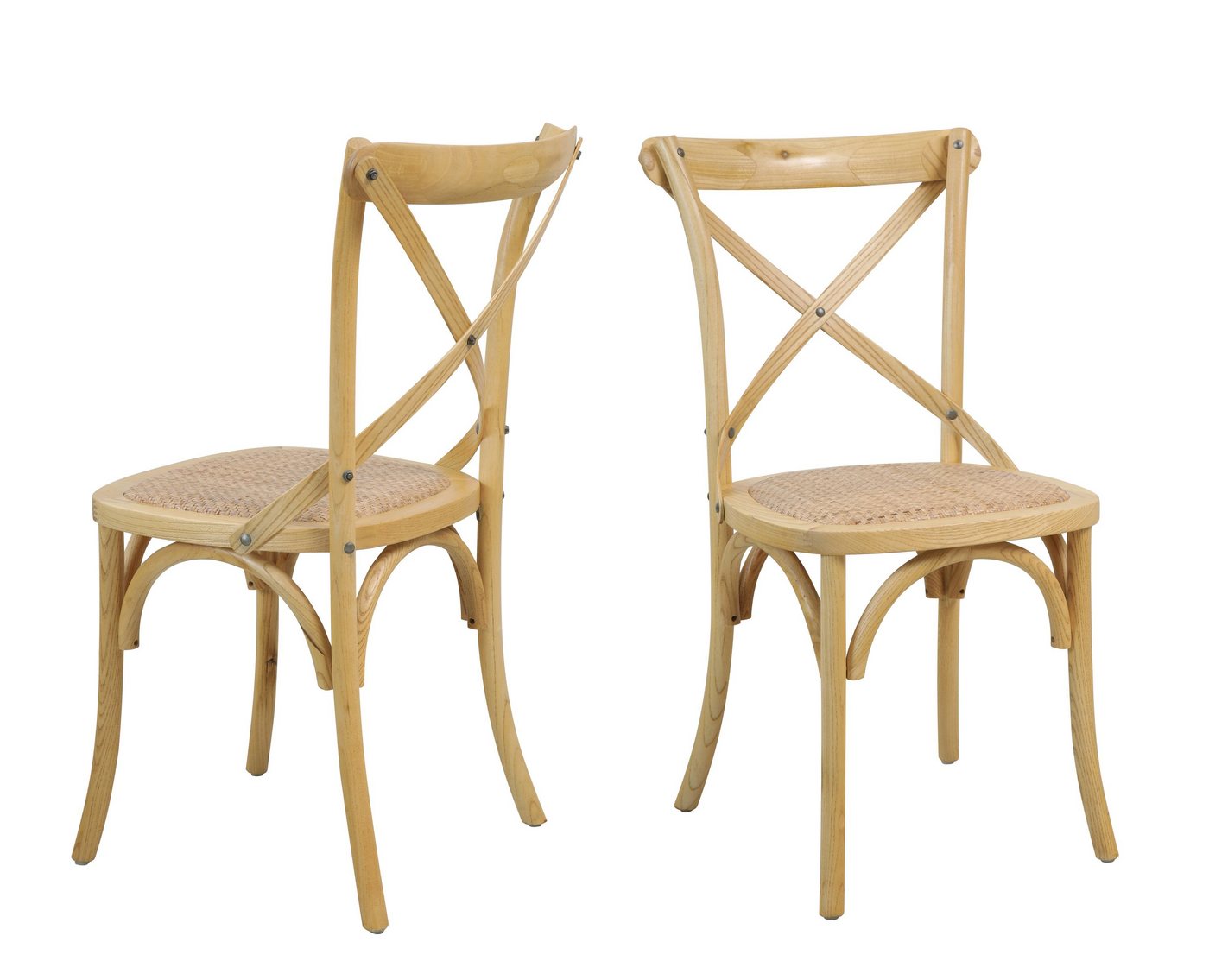 dynamic24 Esszimmerstuhl, Stuhl 2er-Set Holz natur von dynamic24