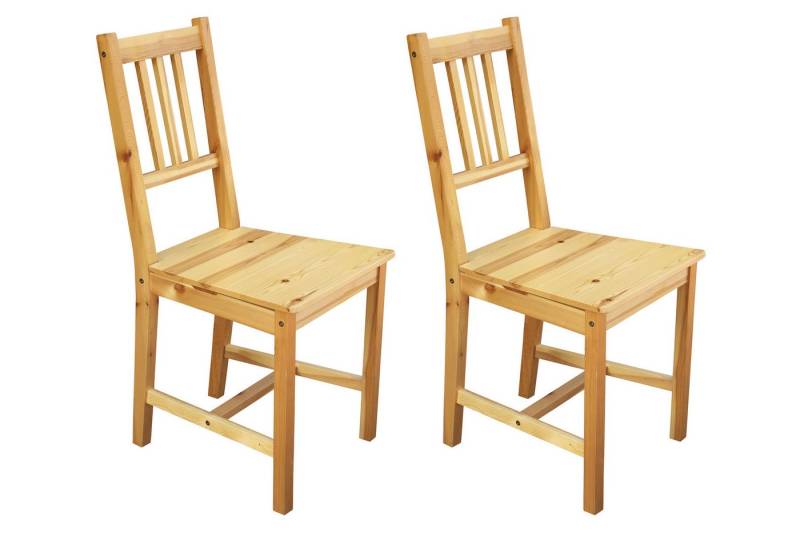 dynamic24 Esszimmerstuhl, Stuhl 2er-Set Kiefer natur von dynamic24