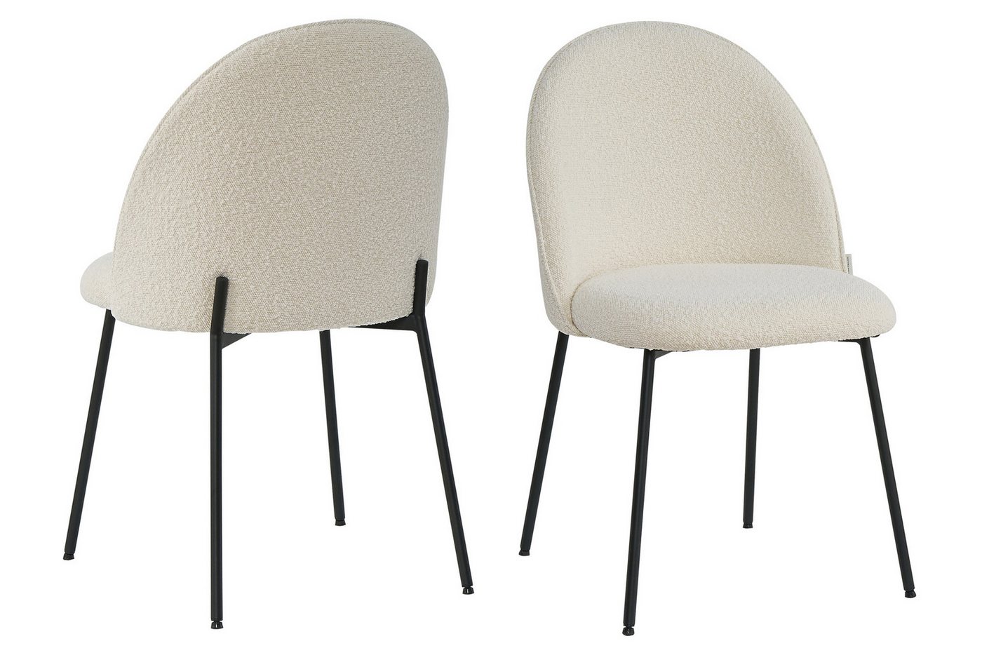 dynamic24 Esszimmerstuhl, Stuhl 2er-Set Stoff beige von dynamic24