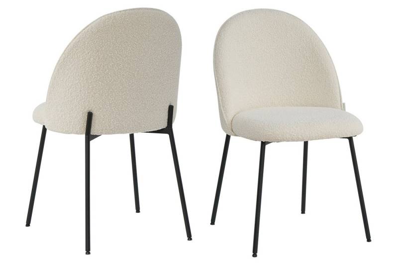 dynamic24 Esszimmerstuhl, Stuhl 2er-Set Stoff beige von dynamic24