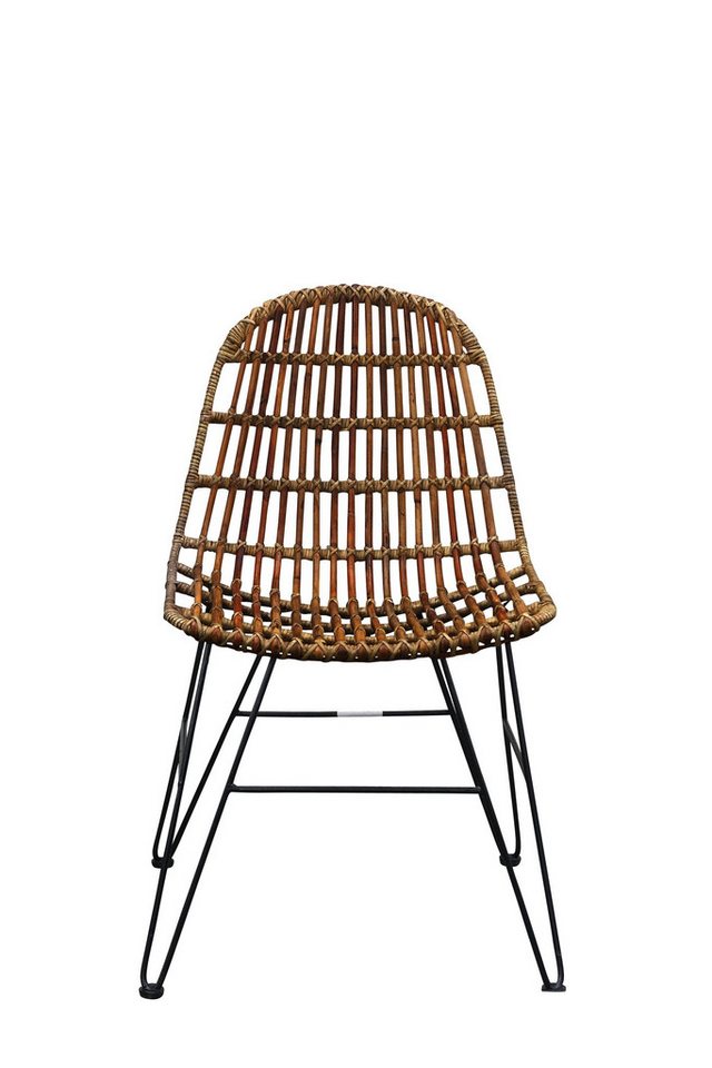 dynamic24 Esszimmerstuhl, Stuhl Rattan natur von dynamic24