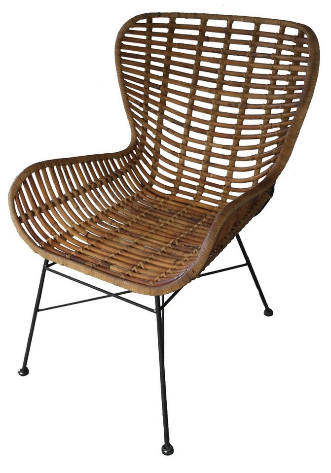 dynamic24 Esszimmerstuhl, Stuhl Rattan natur von dynamic24