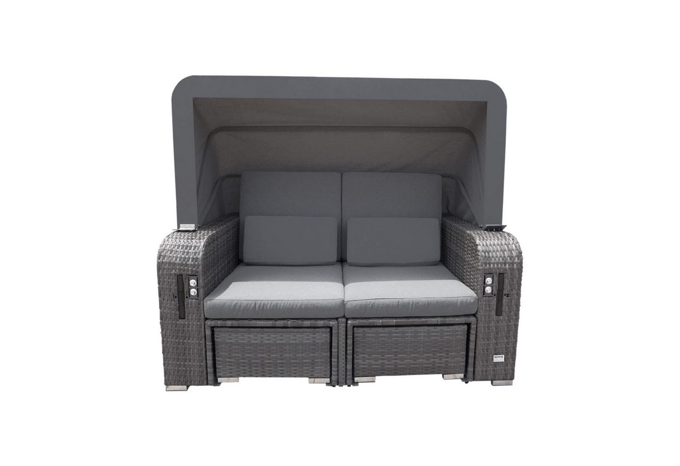 dynamic24 Gartenliege, Strandkorb Sonnenliege Polyrattan von dynamic24
