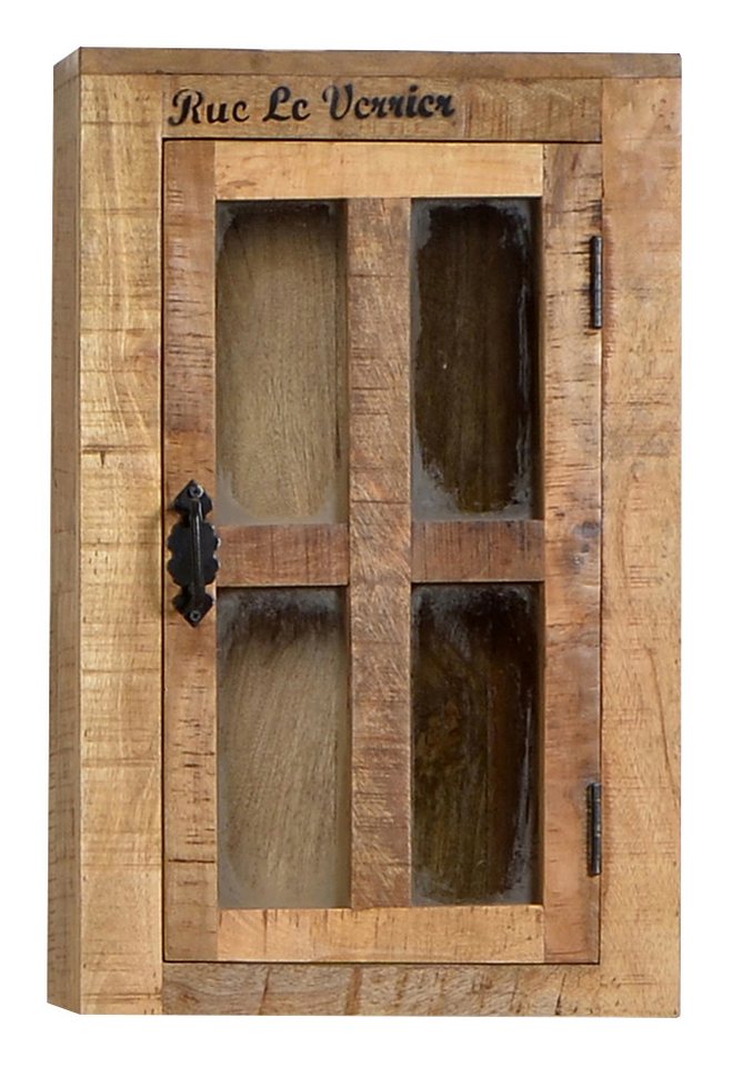 dynamic24 Hängeschrank Hängeschrank RUSTIC Mangoholz natur von dynamic24