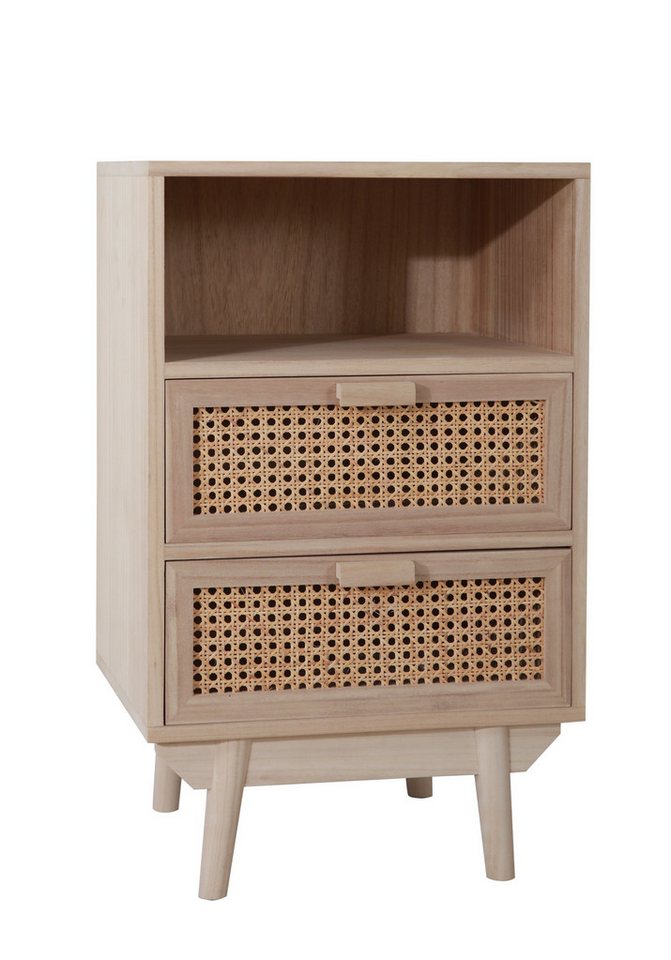 dynamic24 Kommode Nîmes, Sideboard 42x36 cm Rattangeflecht von dynamic24