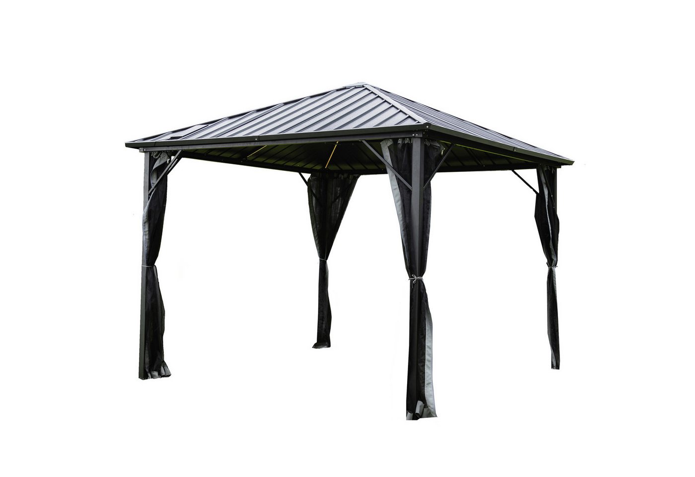 dynamic24 Pavillon, Metall Garten Terrassen Überdachung 298x298 Sonnenschutz dynamic24 Pavillon, Metall Garten Terrassen Überdachung 298x298 Sonnenschutz von dynamic24