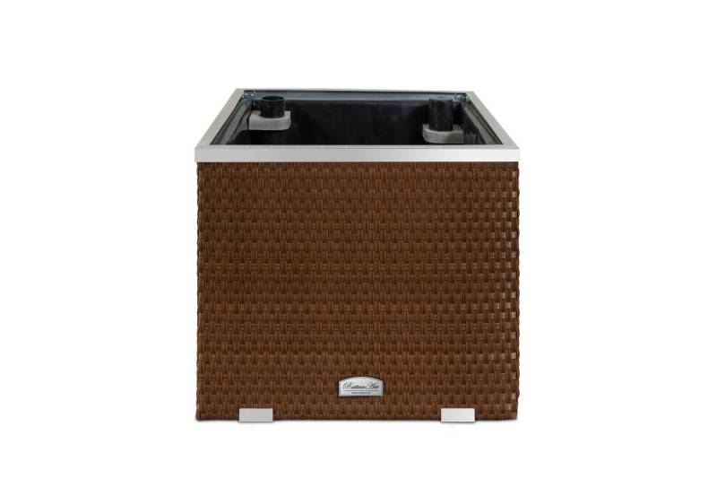 dynamic24 Pflanzkübel, Polyrattan Pflanzgefäß Selbstbewässerung von dynamic24