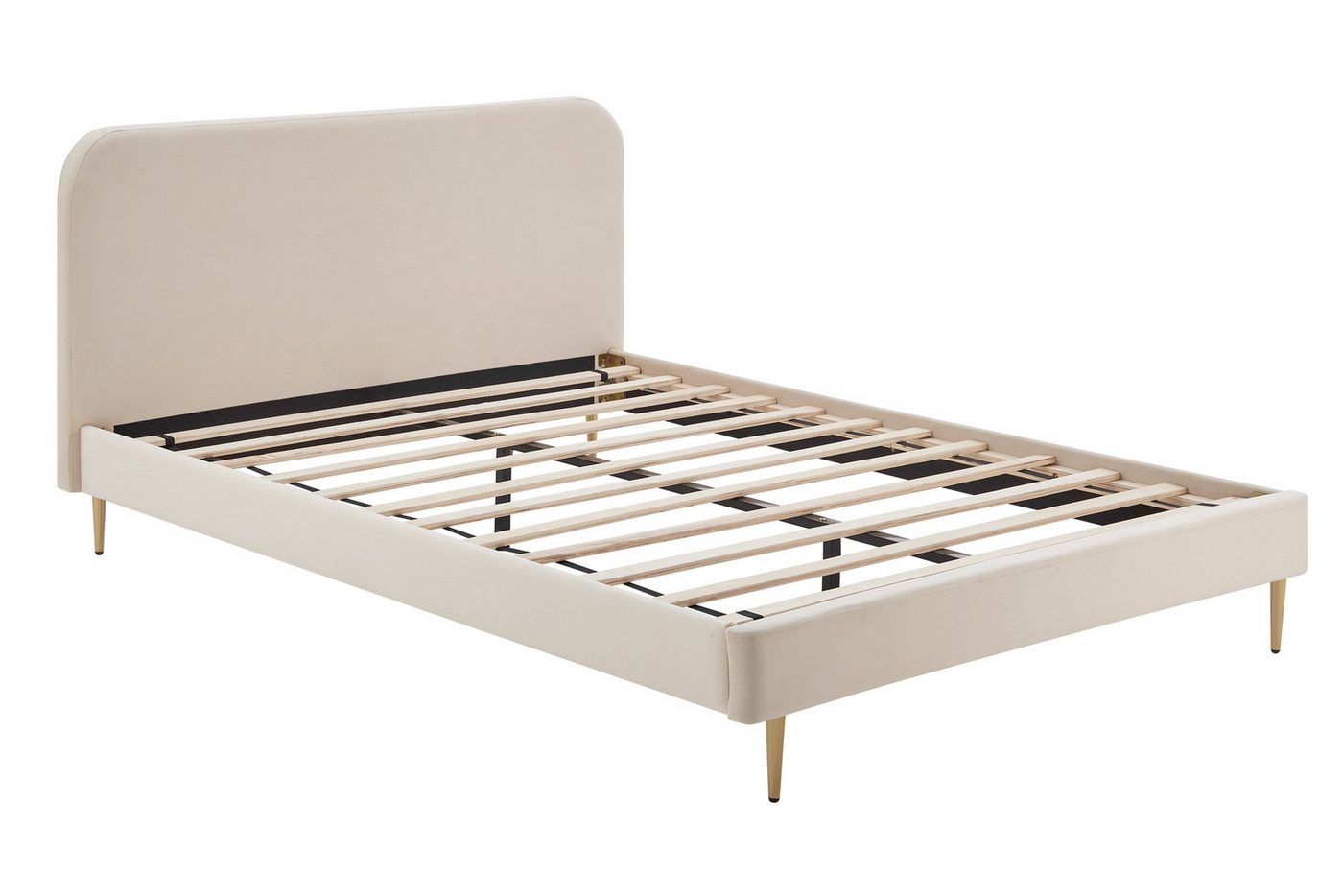 dynamic24 Polsterbett, Bettgestell mit Samtbezug Beige 140x200 cm dynamic24 Polsterbett, Bettgestell mit Samtbezug Beige 140x200 cm von dynamic24