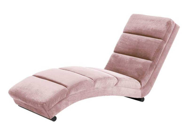 dynamic24 Polsterliege, Chaiselongue rose Samt von dynamic24