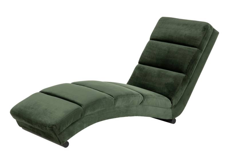 dynamic24 Polsterliege, Chaiselongue waldgrün Samt von dynamic24