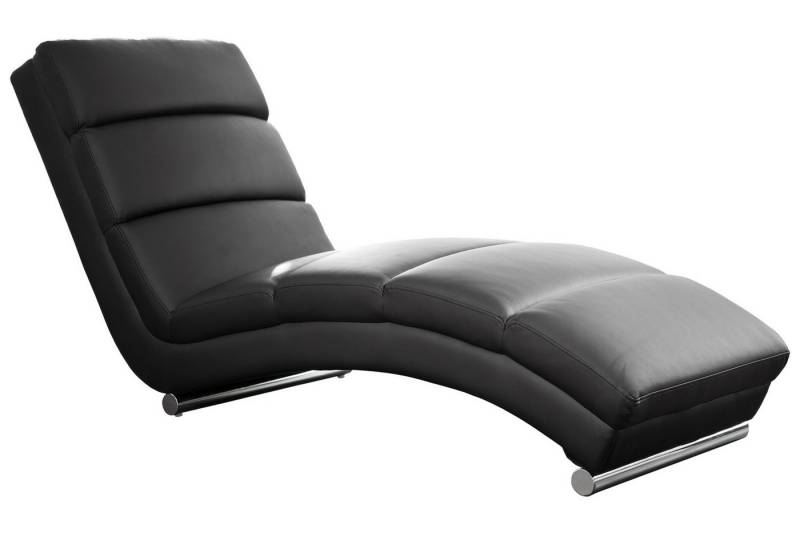 dynamic24 Polsterliege, Relaxliege schwarz Kunstleder-Optik von dynamic24