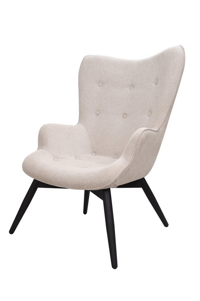 dynamic24 Sessel, Polstersessel Beige Strukturstoff von dynamic24