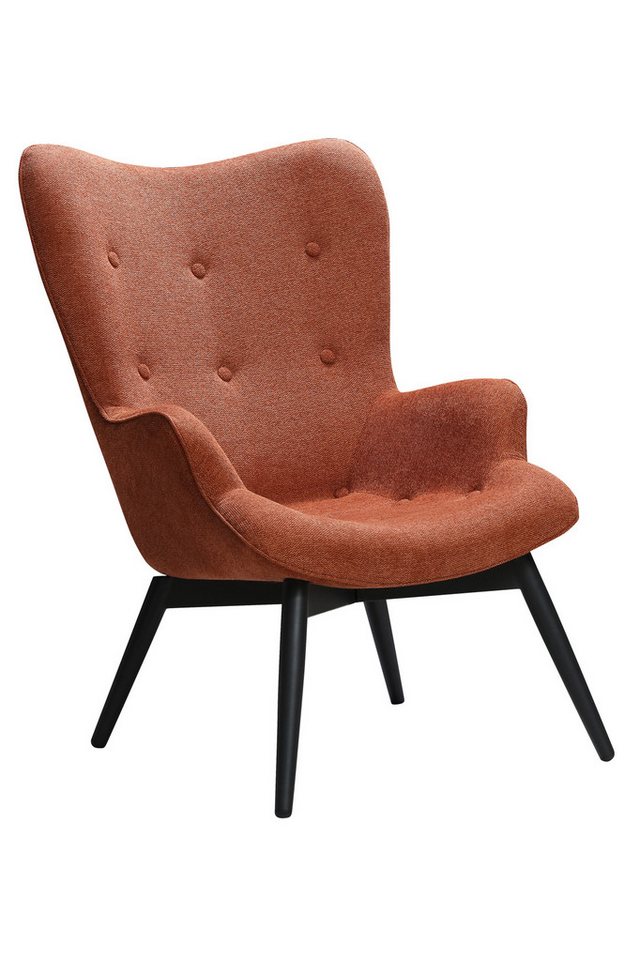 dynamic24 Sessel, Polstersessel Kupfer Strukturstoff von dynamic24