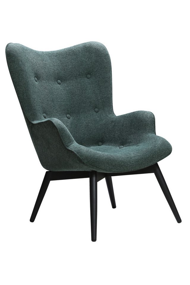 dynamic24 Sessel, Polstersessel Tannengrün Strukturstoff von dynamic24