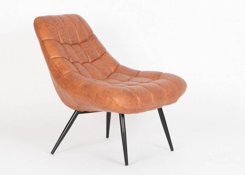dynamic24 Sessel, Polstersessel XXL Kunstleder Hellbraun von dynamic24