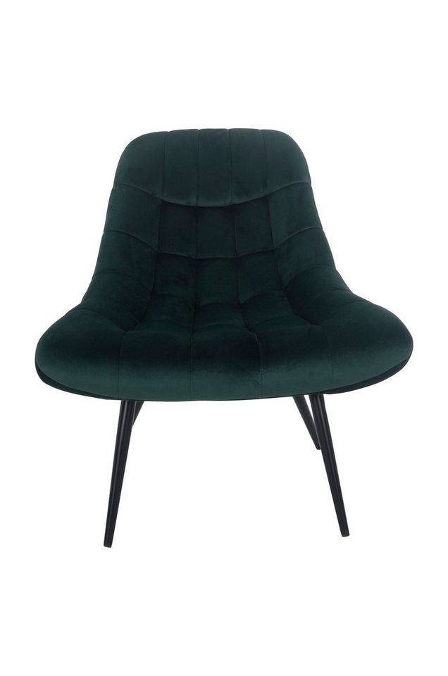 dynamic24 Sessel, Polstersessel XXL Samt grün Metall schwarz von dynamic24