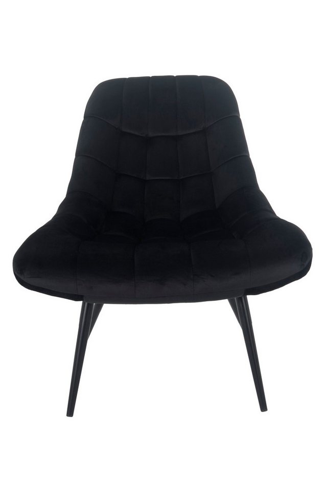 dynamic24 Sessel, Polstersessel XXL Samt schwarz Metall schwarz von dynamic24