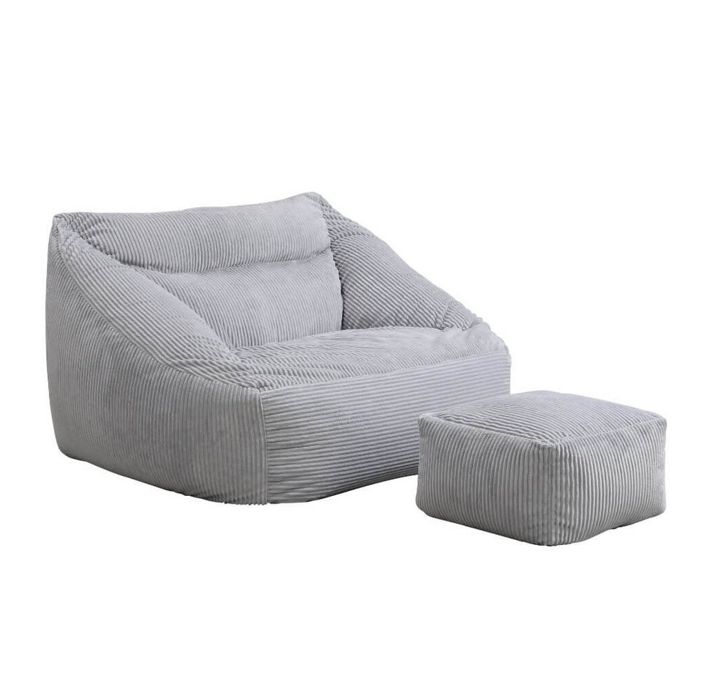 dynamic24 Sessel, Sitzsack + Hocker Bodenkissen Cord-Optik dynamic24 Sessel, Sitzsack + Hocker Bodenkissen Cord-Optik von dynamic24