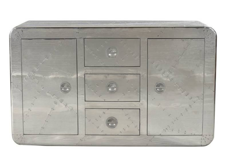 dynamic24 Sideboard, Sideboard Mangoholz silber von dynamic24