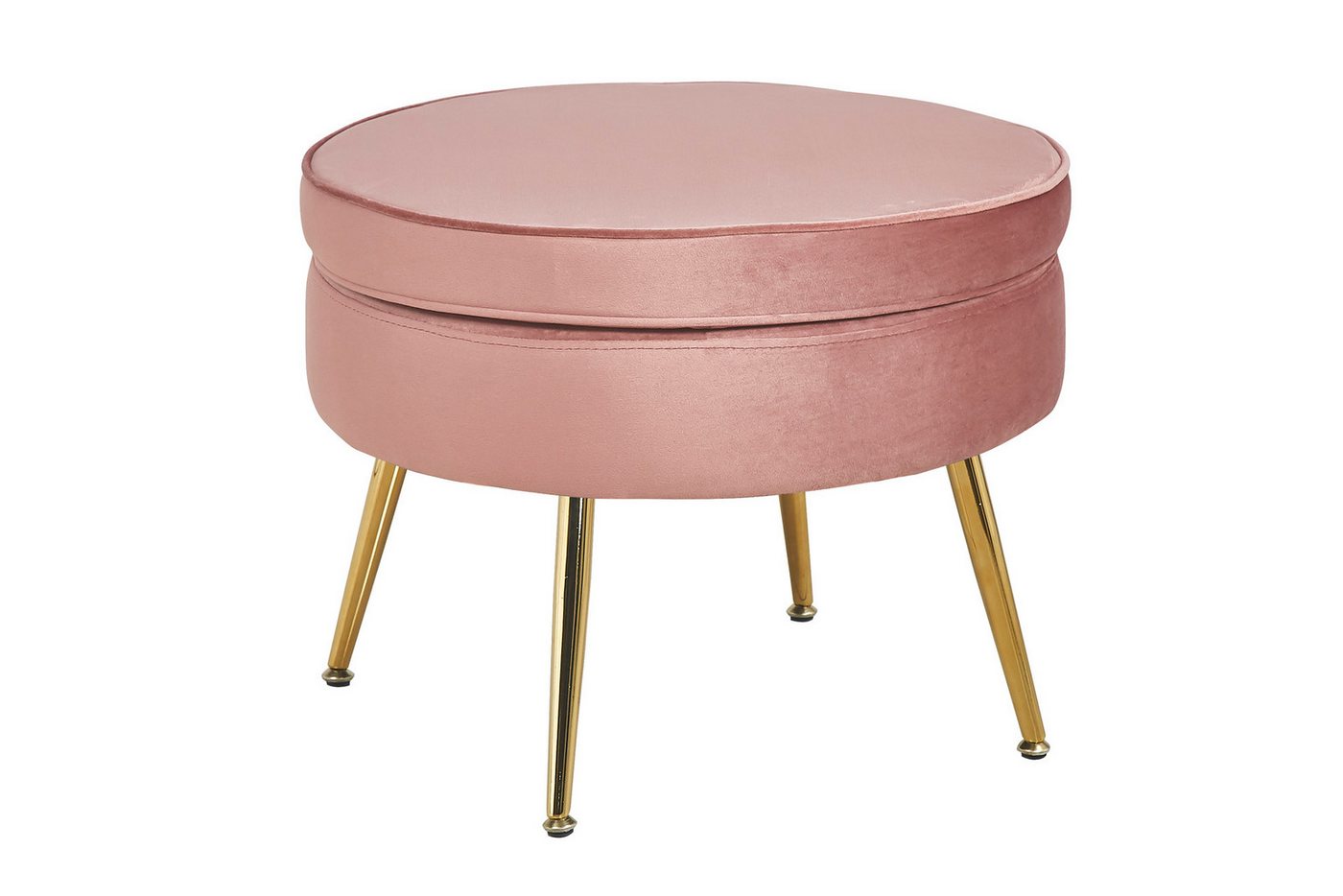 dynamic24 Sitzhocker, Sitzpouf rund aus Samt Rose dynamic24 Sitzhocker, Sitzpouf rund aus Samt Rose von dynamic24