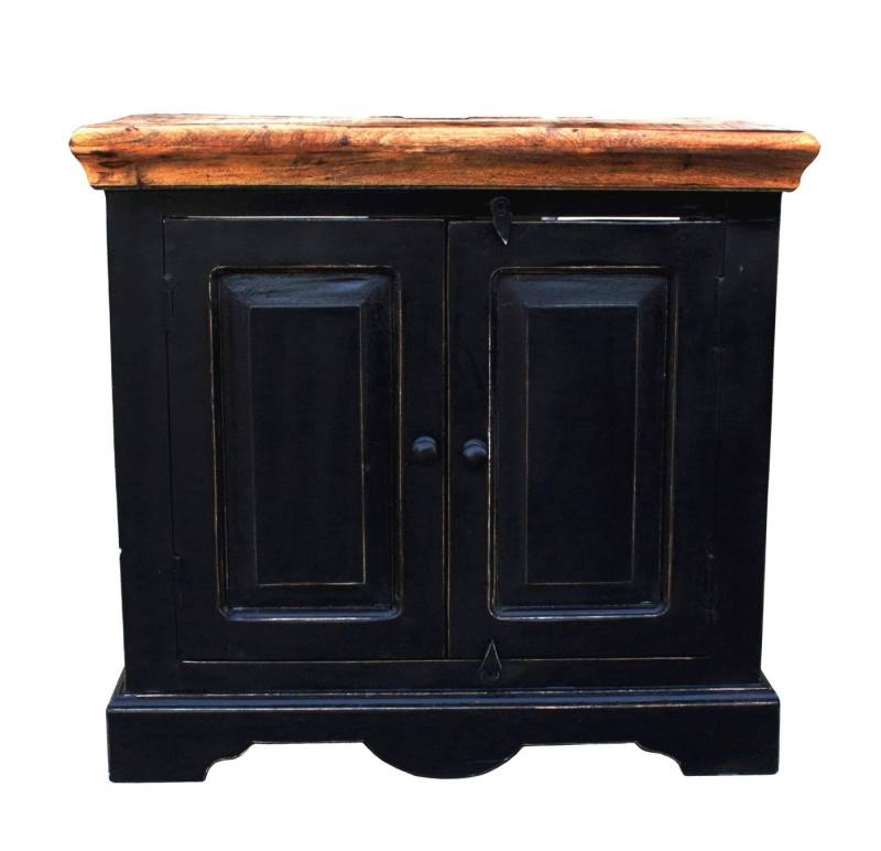 dynamic24 Unterschrank Unterschrank CORSICA Mangoholz schwarz von dynamic24
