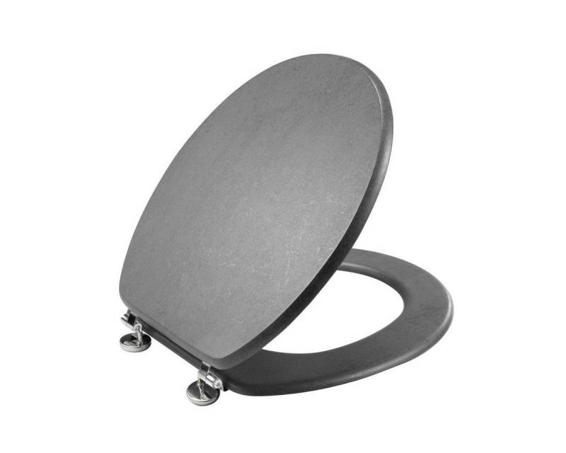 dynamic24 WC-Sitz, Toilettendeckel matt mit Metallscharnieren von dynamic24