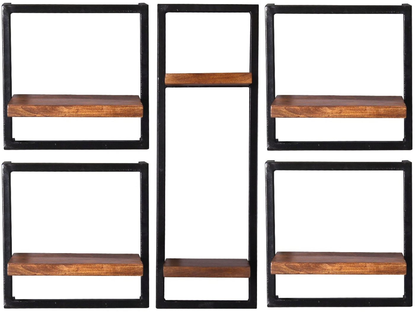 dynamic24 Wandregal, Wandregal Set 5tlg. Panama Mangoholz natur dynamic24 Wandregal, Wandregal Set 5tlg. Panama Mangoholz natur von dynamic24