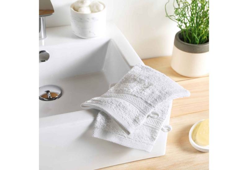 dynamic24 Waschhandschuh douceur d`ìnterieur, Waschhandschuhe 2er Set Waschlappen Seiftücher Lappen Handschuhe von dynamic24