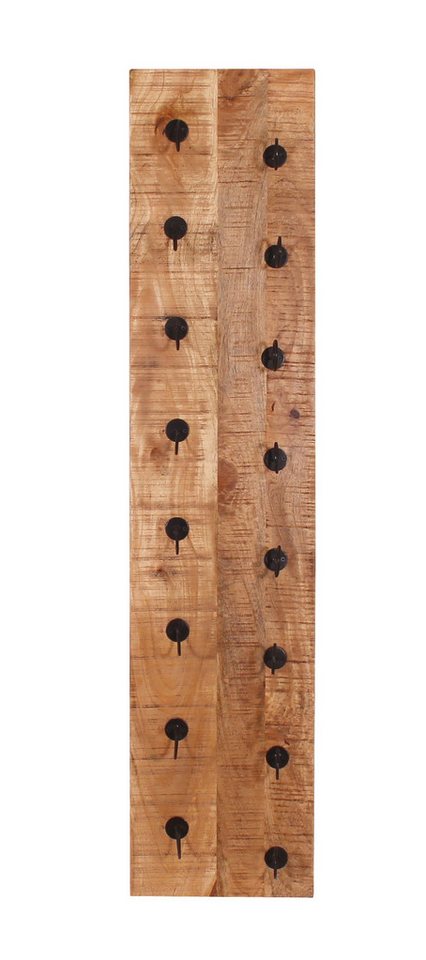 dynamic24 Weinregal, Wand-Weinregal Mangoholz natur von dynamic24