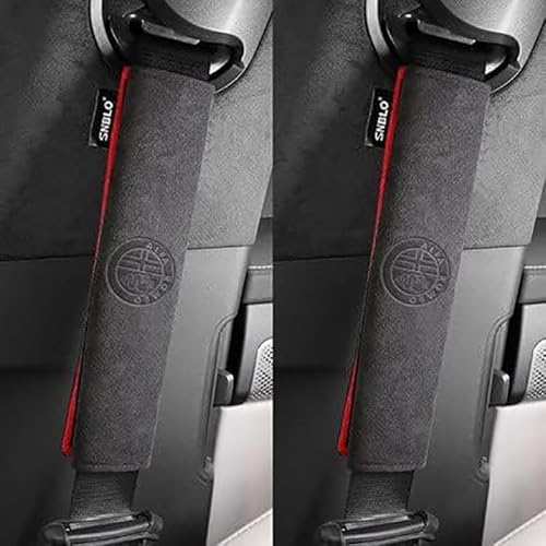 dzggs 2 Stück Gurtpolster Auto für Alfa Romeo Giulia, Weich Bequem rutschfest Atmungsaktiv Autogurt Polster Gurtschoner Interieur Zubehör von dzggs
