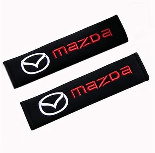 dzggs 2 Stück Gurtpolster Auto für Mazda, Weich Bequem rutschfest Atmungsaktiv Autogurt Polster Gurtschoner Interieur Zubehör von dzggs