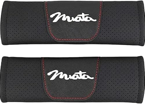 dzggs 2 Stück Gurtpolster Auto für Mazda Miata, Weich Bequem rutschfest Atmungsaktiv Autogurt Polster Gurtschoner Interieur Zubehör von dzggs