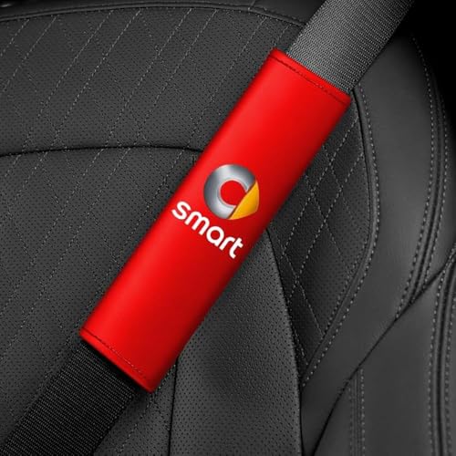 dzggs 2 Stück Gurtpolster Auto für Smart Fortwo Forfour 453 451 450, Weich Bequem rutschfest Atmungsaktiv Autogurt Polster Gurtschoner Interieur Zubehör von dzggs