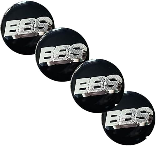 dzggs 4 stück Auto Nabendeckel für BBS 70MM, Felgenkappen Radnabenkappen Nabenabdeckung Radnaben Mittel Abdeckungen Abzeichen Sticker,Black von dzggs