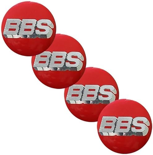 dzggs 4 stück Auto Nabendeckel für BBS 70MM, Felgenkappen Radnabenkappen Nabenabdeckung Radnaben Mittel Abdeckungen Abzeichen Sticker,Red von dzggs