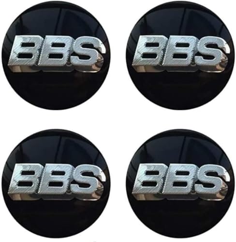 dzggs 4 stück Auto Nabendeckel für BBS 70mm, Felgenkappen Radnabenkappen Nabenabdeckung Radnaben Mittel Abdeckungen Abzeichen Sticker,A von dzggs