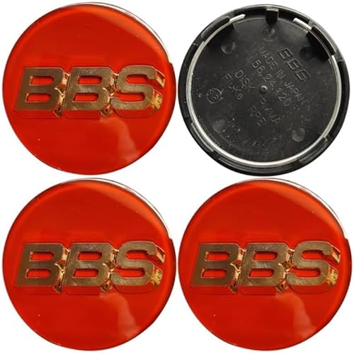 dzggs 4 stück Auto Nabendeckel für BBS 70mm, Felgenkappen Radnabenkappen Nabenabdeckung Radnaben Mittel Abdeckungen Abzeichen Sticker,A von dzggs