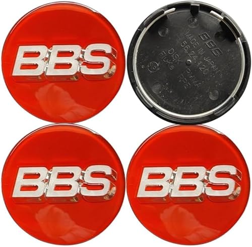 dzggs 4 stück Auto Nabendeckel für BBS 70mm, Felgenkappen Radnabenkappen Nabenabdeckung Radnaben Mittel Abdeckungen Abzeichen Sticker,B von dzggs