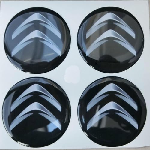 dzggs 4 stück Auto Nabendeckel für Citroen 50mm, Felgenkappen Radnabenkappen Nabenabdeckung Radnaben Mittel Abdeckungen Abzeichen Sticker von dzggs