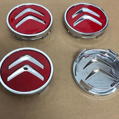 dzggs 4 stück Auto Nabendeckel für Citroen C1 C3 C4 C5 C-Elysee Berlingo E-Mehari Picass 60MM, Felgenkappen Radnabenkappen Nabenabdeckung Radnaben Mittel Abdeckungen Abzeichen Sticker von dzggs