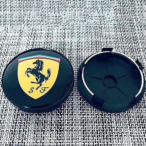 dzggs 4 stück Auto Nabendeckel für Ferrari 60MM, Felgenkappen Radnabenkappen Nabenabdeckung Radnaben Mittel Abdeckungen Abzeichen Sticker,B dzggs 4 stück Auto Nabendeckel für Ferrari 60MM, Felgenkappen Radnabenkappen Nabenabdeckung Radnaben Mittel Abdeckungen Abzeichen Sticker,B von dzggs