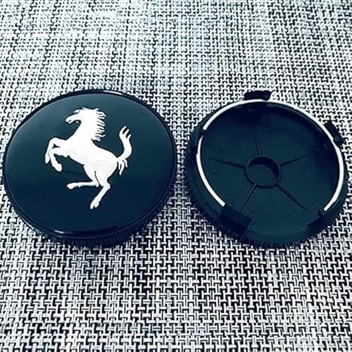 dzggs 4 stück Auto Nabendeckel für Ferrari 60MM, Felgenkappen Radnabenkappen Nabenabdeckung Radnaben Mittel Abdeckungen Abzeichen Sticker,C von dzggs