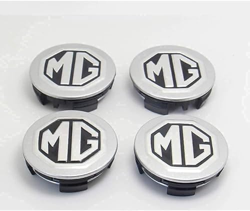 dzggs 4 stück Auto Nabendeckel für MG MG4 2022-2023,56mm, Felgenkappen Radnabenkappen Nabenabdeckung Radnaben Mittel Abdeckungen Abzeichen Sticker von dzggs