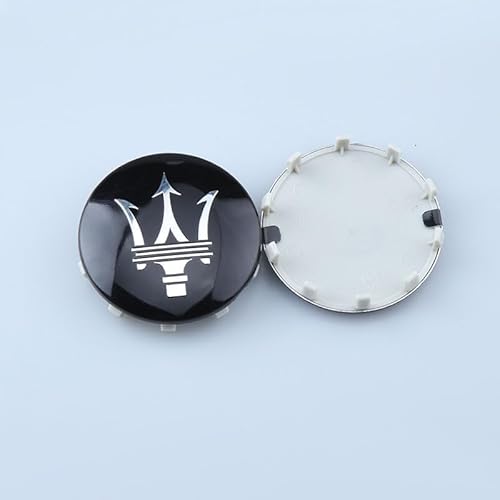 dzggs 4 stück Auto Nabendeckel für Maserati Ghibli 60MM, Felgenkappen Radnabenkappen Nabenabdeckung Radnaben Mittel Abdeckungen Abzeichen Sticker von dzggs