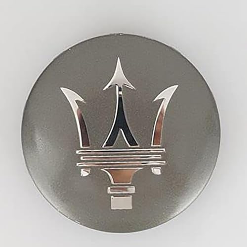 dzggs 4 stück Auto Nabendeckel für Maserati Gran Turismo Ghibli Quattroporte Coupe GT 60mm, Felgenkappen Radnabenkappen Nabenabdeckung Radnaben Mittel Abdeckungen Abzeichen Sticker,A von dzggs