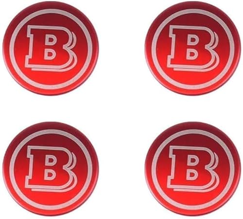dzggs 4 stück Auto Nabendeckel für Smart Brabus 58mm, Felgenkappen Radnabenkappen Nabenabdeckung Radnaben Mittel Abdeckungen Abzeichen Sticker von dzggs