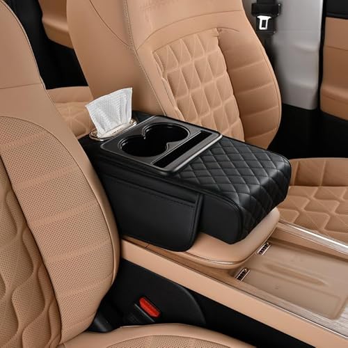 dzggs Auto Armlehne Box Erhöhung Pad für BMW Z3 Roadster E36 1996-2002, Multifunktionale Auto Mittelarmlehne Taschentuchbox Aufbewahrungstasche Wasserbecherhalter Integriert von dzggs