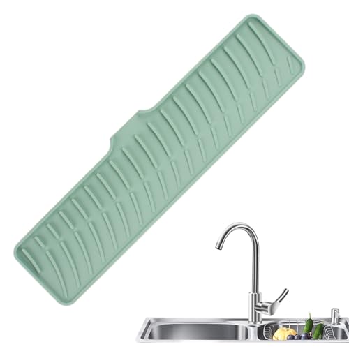 dzqad Abtropfmatten aus Silikon, Abtropfmatte | Abtropfpad aus Silikon mit integrierter Abtropflippe - Kaffeemaschinenmatte, rutschfeste Küchenarmaturmatte, Thekenspritzschutz, Heißluftfritteusen- und von dzqad
