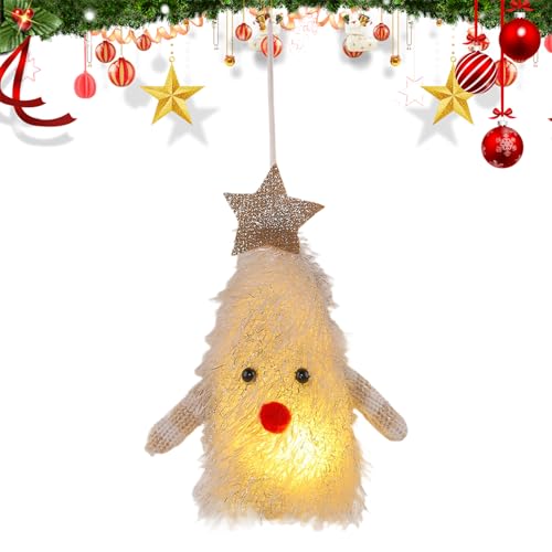 dzqad Beleuchteter Christbaumschmuck - Gemütliche Leuchtdekoration Für Puppenstuben | Festlicher Schmuck Für Garten Wohnzimmer Terrasse Tür Fenster Kamin Deko von dzqad